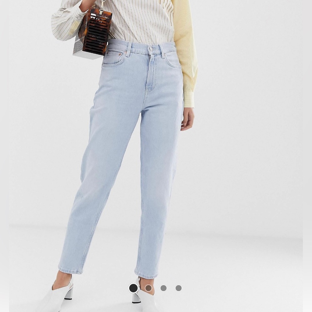 Light blue high waisted Mango jeans